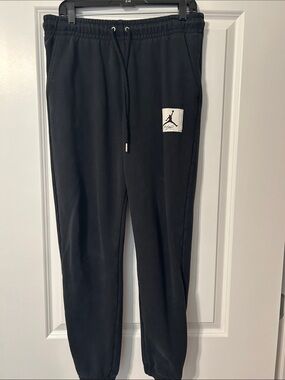 Jordan Black Jogger Sweatpants with Jumpman Patch